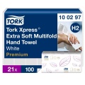 Rankšluosčiai servetėlėmis Tork Premium Interfold Extra soft H2, 2sl.