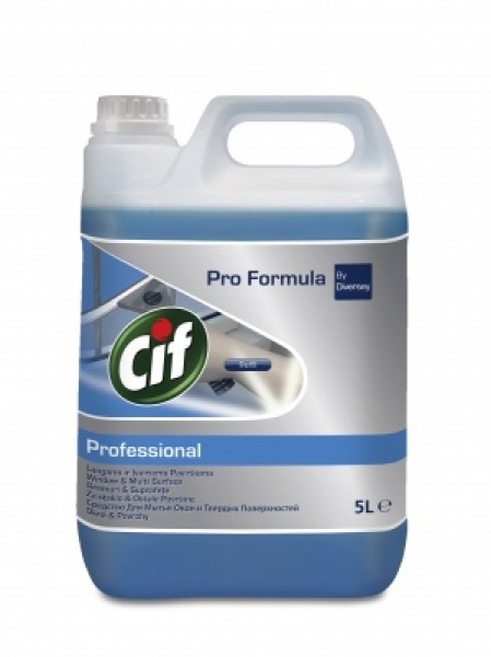 Stiklų ir vandeniui atsparių paviršių valymo priemonė Cif Professional,5l
