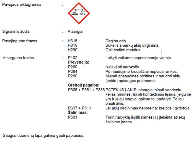 Sanitarinis valiklis Tana Sanet BR75, 1l