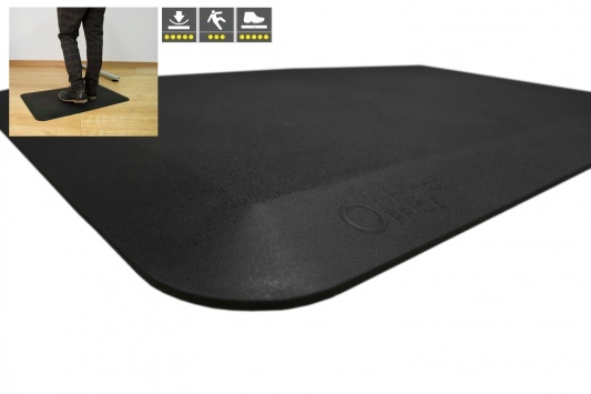 Nuovargį mažinantis kilimėlis, Orthomat Office, juodas, 0.5m x 0.8m (16mm)