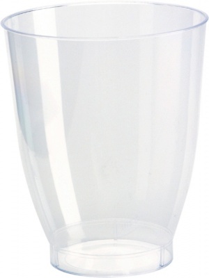 Duni Vienkartinės stiklinės sultims,  Crystallo 240 (200) ml, skaidrios, PS, max +100°C, 30 vnt.