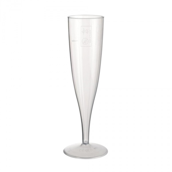 Duni Vienkartinės taurės šampanui 135 (100) ml, skaidrios spalvos, PS, max +100°C, 10 vnt.