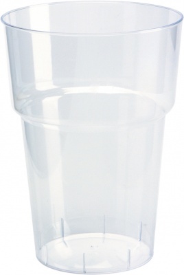 Duni Vienkartinės stiklinės gėrimams Bavaria 450 (300) ml, skaidrūs, PS, max +100°C, 22 vnt.