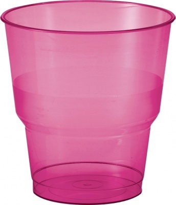 Duni Vienkartinės stiklinės  karštiems/šaltiems gėrimams, BBQ 240 (200) ml, rožinės spalvos, PS, max +100°C, 50 vnt.