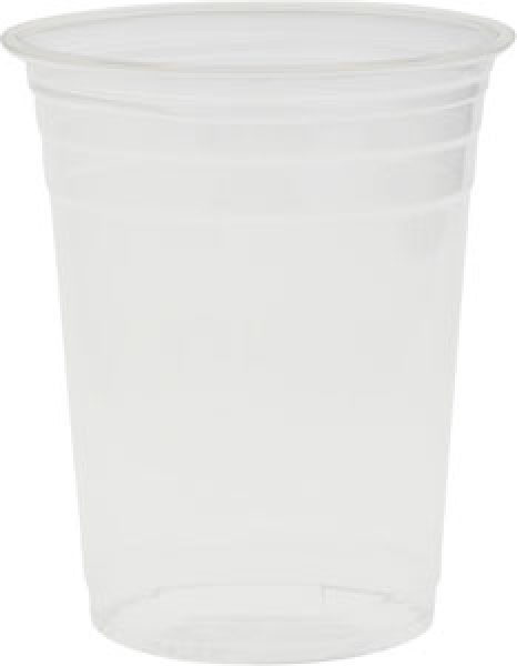 Duni Vienkartinės Ecoecho™ stiklinės 400/470 ml, atskirai dedasi įdėkliukas dribsniams 188014 (177998, 2061354, 188011), RPET, skaidrios, max -40°C/+70°C, 50 vnt.