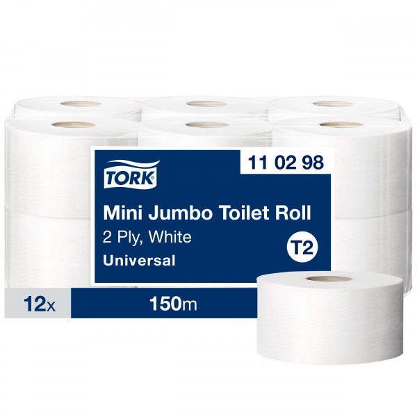 Tualetinis popierius rulonais Tork Universal Mini Jumbo T2, 2sl