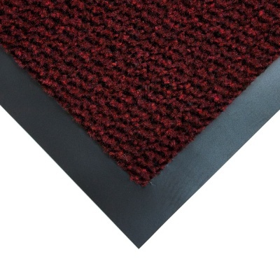 Įėjimo kilimas PVC pagrindu, Vynaplush, juodas/raudonas, 0.6 x 0.9m (7mm)