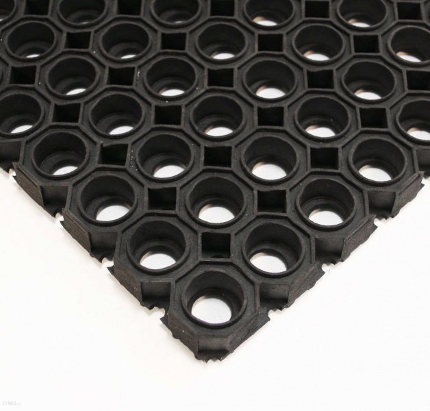 Guminis įėjimo kilimas, Ringmat Octo, juodas, 0,4m x 0,6m