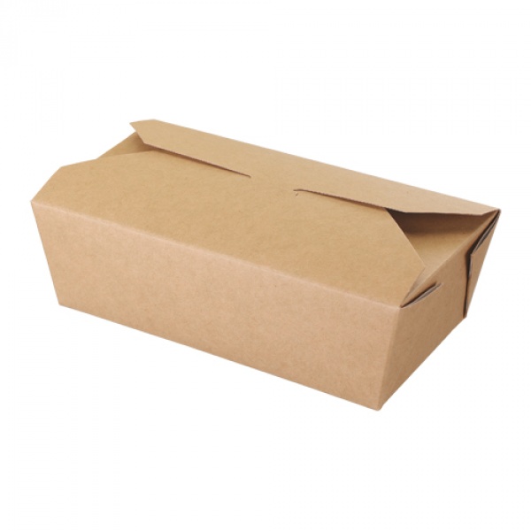 Vienkartinės dėžutės maistui 985 ml, POP, natūralios sp., 18,5/16,7x10,3/9x5,8 cm, tinka mikrobangų kr. perdirbamos, 250 vnt.