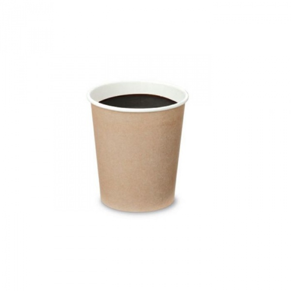 Vienkartiniai puodeliai kavai 350ml (182536, BIOLID90), PAP/PE., rudos sp., 60x109x89 mm, 50 vnt.