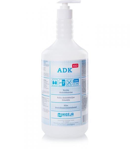 Rankų dezinfekantas alkoholio pagrindu ADK-612, 1l