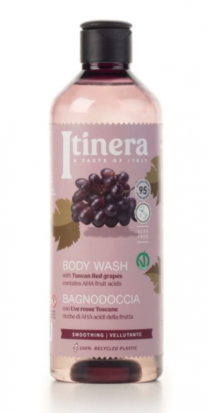 Kosmetikos rinkinys Itinera (dušo želė su vynuogėmis ir losjonas kūnui su alyvuogių aliejumi), 2x370ml
