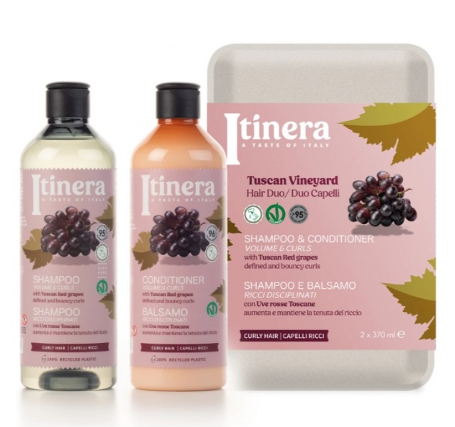 Kosmetikos rinkinys Itinera (šampūnas ir plaukų kondicionierius su vynuogėmis), 2x370ml