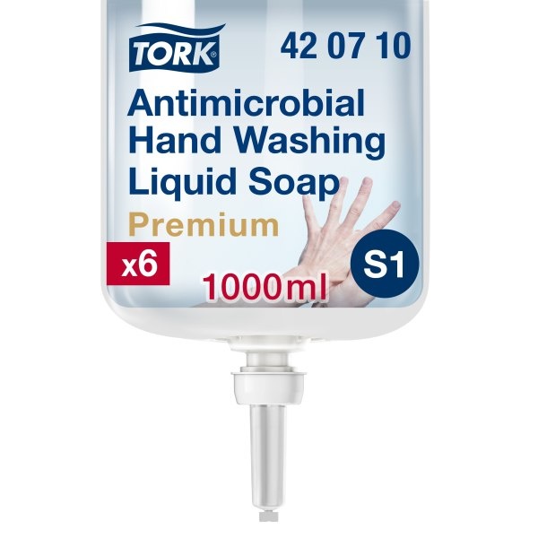 Muilas-dezinfekantas be alkoholio, Tork Antimicrobial S1, 1000 ml.