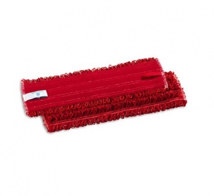 Šluostė grindims Velcro, mikropluošto, raudona, 40cm