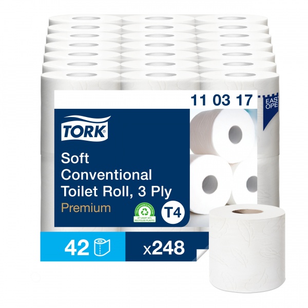Tualetinis popierius rulonėliais Tork Premium Extra Soft T4, 3sl.