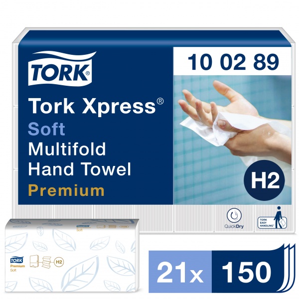 Rankšluosčiai servetėlėmis Tork Premium Interfold Soft H2, 2sl.