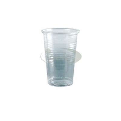 Vienkartinės stiklinės PP, 200ml, be dangtelio skaidraus plastiko, 100vnt