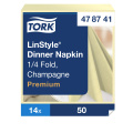 Stalo servetelės Tork Premium LinStyle, 39x39cm, šampaninės spalvos,1sl.