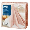 Stalo servetelės Tork Premium LinStyle, 39x39cm, koralų spalvos, 1sl.