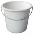 Plastikinis kibiras, baltas, 10 l