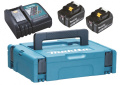 Makita akumuliatorių komplektas LXT, 18V, 5,0 Ah, 2XBL1850B, DC18RC, MAKPAC