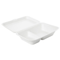 Duni Vienkartinės Ecoecho™ cukranendrių dėžutės maisto išsinešimui, stačiakampės, dviejų skyrių, 470/300 ml, Bagasse, 24,1x16,3x6,5 cm, max +100°C, 50 vnt