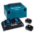 Makita akumuliatorių komplektas LXT, 18V, 5,0 Ah, 2XBL1850B, DC18RD, MAKPAC