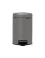 Šiukšlių dėžė atidaroma koja Brabantia NewIcon, Mineral Concrete Grey pilka, 3l