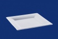 Vienkartinės cukranendrių lėkštės baltos, kvadratinės, 26x26 cm, 50 vnt.