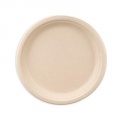 Duni vienkartinės cukranendrių lėkštės Ecoecho™ natūralios spalvos, apvalios, Bagasse, ø 22 cm, max +100 °C, 50 vnt.