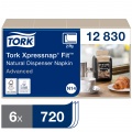Stalo servetėlės dozatoriams Tork Advanced Xpressnap Fit N14, 21,3x16,5cm, natūralios sp. 2sl.