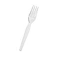 Daugkartinio naudojimo plastiko  šakutės, PS, skaidrios, 18 cm, 50vnt