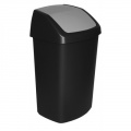 Šiukšlių dėžė Curver Swing-Top juoda/pilka, 50l