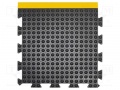 Nuovargį mažinantis kilimėlis, (galinė dalis) Bubblemat Connect, juodas/geltonas, 0,5x0,5m