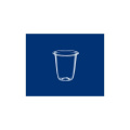 Vienkartiniai desertiniai indeliai 200 ml, (P7601C, P7601POPC), PET, skaidrūs, 50 vnt.
