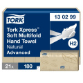 Rankšluosčiai servetėlėmis Tork Xpress Multifold Advanced, H2, natūralios spalvos, 2sl.