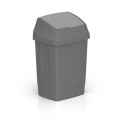 Šiukšlių dėžė su svyruojančiu dangčiu Lindy Re-Swing, pilka, 50l