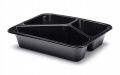 Daugkartinio naudojimo indeliai 3 sk., 450/300/200 ml (P9400PPC), užlydomi, PP, juodi, 22,7x17,8x4,5 cm, max-20°C/+120°C, tinka mikrobangų kr., 80vnt.