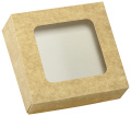 Vienkartinės dėžutės su langeliu 10,5x10,5x5 cm, pop., OPP, 50 vnt.