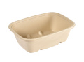 Duni Vienkartiniai indeliai maisto išsinešimui 1 sk., 1200 ml (205677), stačiak., cukranendr., rudos sp., 21,4x15,9x7cm, 40 vnt.