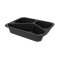 Daugkartiniai indeliai 3 sk., 200/273/445ml, (P9400PPC), užlydomi, PP, juodi, 22,7x17,8x4 cm, max-10°C/+120°C, tinka mikrobangų kr., 80 vnt.
