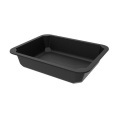 Daugkartiniai indeliai 1 sk., 1385ml, (P9400PPC), užlydomi, PP, juodi, 22,7x17,8x5 cm, max-10°C/+120°C, tinka mikrobangų kr., 320 vnt.