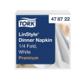 Stalo servetelės Tork Premium LinStyle, 39x39cm, baltos, sulankstymas 1/4, 1sl.