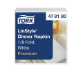 Stalo servetelės Tork Premium LinStyle, 39x39cm, sulankstymas 1/8, baltos spalvos, 1sl.