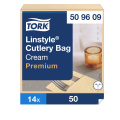 Stalo įrankių vokeliai-servetėlės Tork LinStyle, kreminės spalvos, 50vnt.