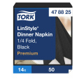 Stalo servetelės Tork Premium LinStyle, 39x39cm, juodos, 1sl.
