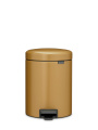 Šiukšlių dėžė atidaroma koja Brabantia NewIcon, sodrios auksinės spalvos, 5l