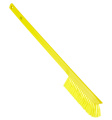 Plonas vidutinio kietumo šepetys Vikan, ilga rankena, geltonas, 60cm