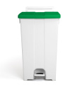 Šiukšlių dėžė atidaroma koja Derby, žaliu dangčiu, 90l
